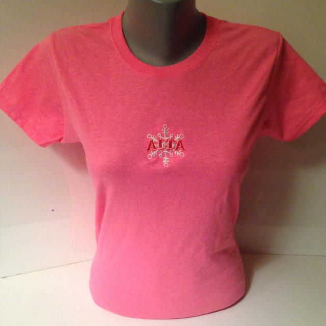 Pink Women's Fancy Flake Cotton T-Shirt